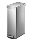 Hudson Slim 50L / 13.2 Gallon Matte Stainless Steel Step Trash Can with Lid