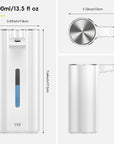 EKO Aroma Pro 13.5 fl oz Touchless Automatic Liquid Soap Dispenser-Matte White – Dimensions