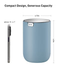 EKO Fandy Table Bin with Swing-Top Lid - Blue 1.5L / 0.4 Gal – Dimensions
