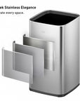 EKO Laguna Open Top Can with Nested Liner 2 Pack Combo Set - 7L+12L – Sleek Stainless Elegance