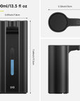 EKO Aroma Pro 13.5 fl oz Touchless Automatic Liquid Soap Dispenser-Matte Black – Dimensions