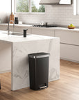 EKO HANA 45L/ 11.9 Gallon Plastic Resin Step Kitchen Trash Can-Black – Kitchen