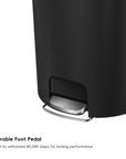 EKO HANA Semi-Round 55L/ 14.5 Gallon Plastic Resin Step Kitchen Trash Can-Black – Durable Foot Pedal