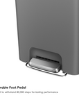 EKO HANA 45L/ 11.9 Gallon Plastic Resin Step Kitchen Trash Can-Gray – Durable Foot Pedal