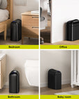 EKO Astro 10L / 2.6 Gallon Slim Sensor Trash Can with Soft-Close Butterfly Lid-Matte Black – Bedroom – Office – Bathroom – Baby Room