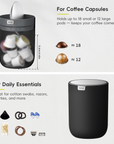 Fandy Table Bin with Swing-Top Lid - Black 2.2L / 0.58 Gal