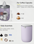 Fandy Table Bin with Swing-Top Lid - Lavender 1.5L / 0.4 Gal