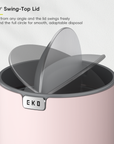 Fandy Table Bin with Swing-Top Lid - Pink 2.2L / 0.58 Gal
