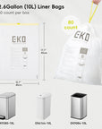 EKO Code B - 2.6 Gallon Easy-Dispense Roll Trash Bag - 80 Count (7-10L) – Perfect Fit for EK9380-10L, EK6164-10L, EK9084-10L