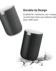 EKO Fandy Table Bin with Swing-Top Lid - Black 1.5L / 0.4 Gal – Durable by Design
