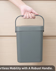 EKO Puro Compost Bin with Lid - Dark Gray 5L / 1.32 Gal – Effortless Mobility with A Robust Handle