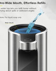 EKO Aroma Pro 13.5 fl oz Touchless Automatic Liquid Soap Dispenser-Stainless Steel – Extra-Wide Mouth, Effortless Refills