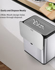 EKO Deluxe Puro Compost Bin with Liner - 7L / 1.85 Gal (Stainless & Black) – Toss Easily and Dispose Neatly