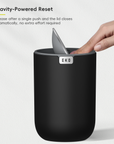 Fandy Table Bin with Swing-Top Lid - Black 2.2L / 0.58 Gal
