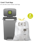 EKO HANA 45L/ 11.9 Gallon Plastic Resin Step Kitchen Trash Can-Gray – EKO Code F Trash Bags