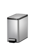 EcoCasa II Slim Step Can with Liner – 6L / 1.6 Gal - Stainless Steel