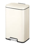 Madison Vanilla Steel 50 Liter/13.2 Gallon Step Trash Can with Inner Liner