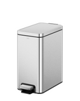 EKO Stella 10 L/2.6 Gal Small Bathroom Step Trash Can - Stainless Steel