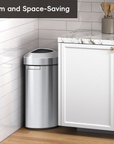 EKO Urban Semi-Round Open Top Can Commercial Grade – 60L / 16 Gal – Slim and Space-Saving
