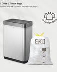 Mirage-X Sensor Can with Liner – 47Liter / 12.4 Gallon - Stainless Steel