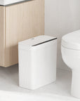 EKO Brio 10L / 2.6 Gallon in White Compact Design Motion Sensor Trash Can – Bathroom