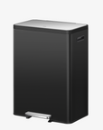 EcoCasa II Step Recycling Can - Dual Compartment 36L+24L-Matte Black