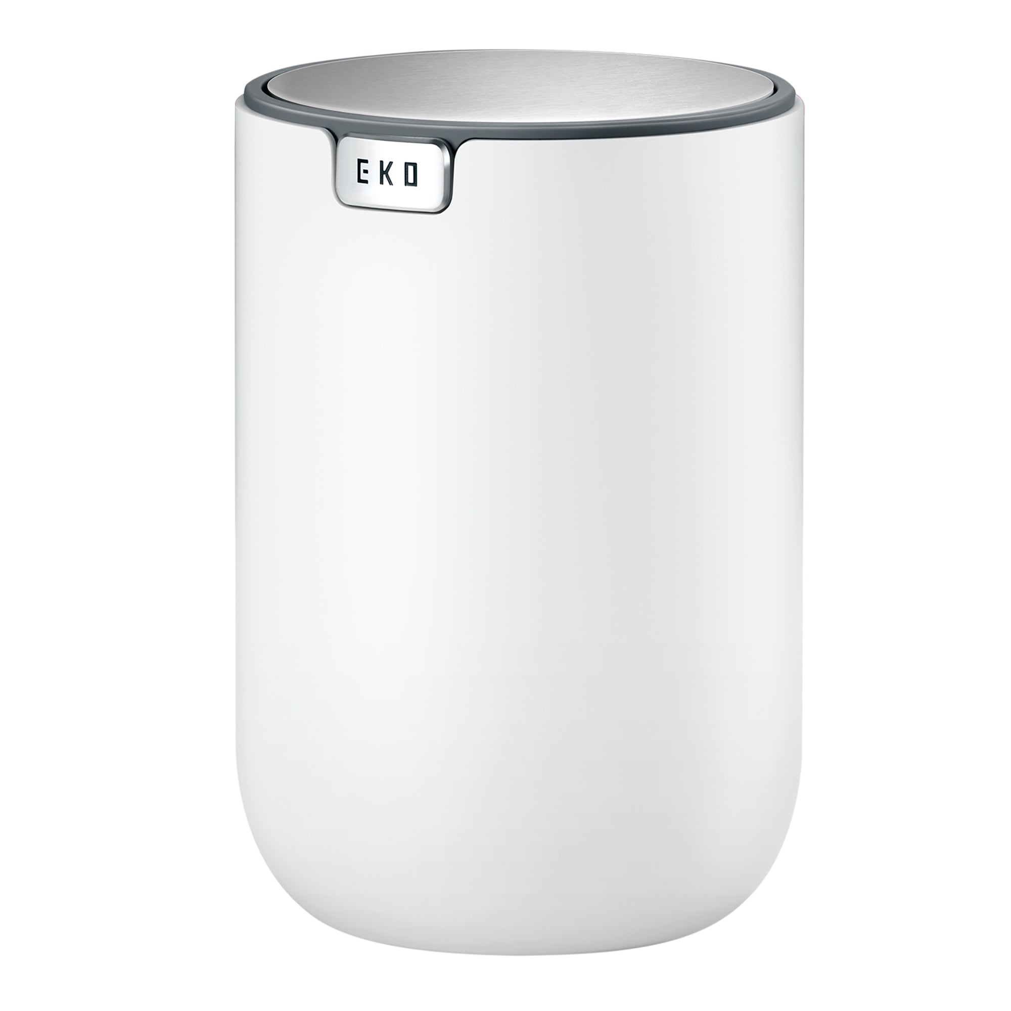 EKO Fandy Table Bin with Swing-Top Lid - White 1.5L / 0.4 Gal