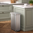Hudson Slim Stainless Steel Step Trash Can 50 L / 13.2 Gal