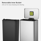 Neo-Cube Stainless Steel Step Trash Can