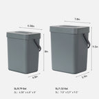 Puro Compost Bin with Lid Dark Gray