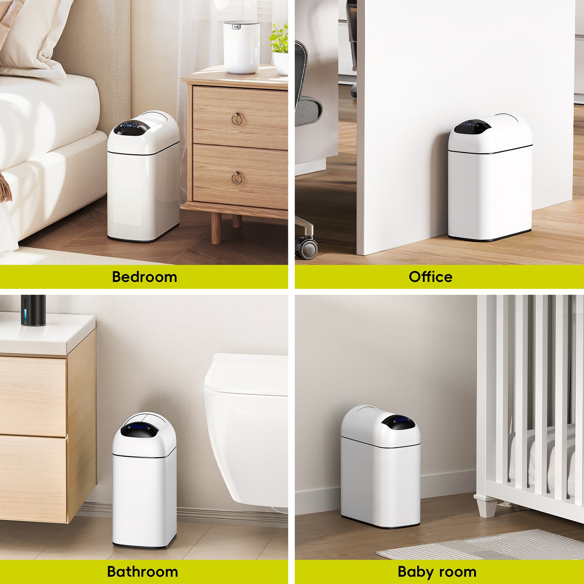 Astro Slim Sensor Trash Can with Butterfly Lid 10 L / 2.6 Gal