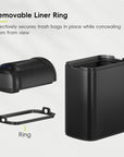 EKO Astro  10L / 2.6 Gallon Slim Sensor Trash Can with Soft-Close Butterfly Lid-Matte Black – Removable Liner Ring