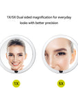 iMira Pro 8" 1X/5X Double Sided Sensor Mirror - Stainless Steel – IX/5X Dual sided magnification for everyday
looks with better precision