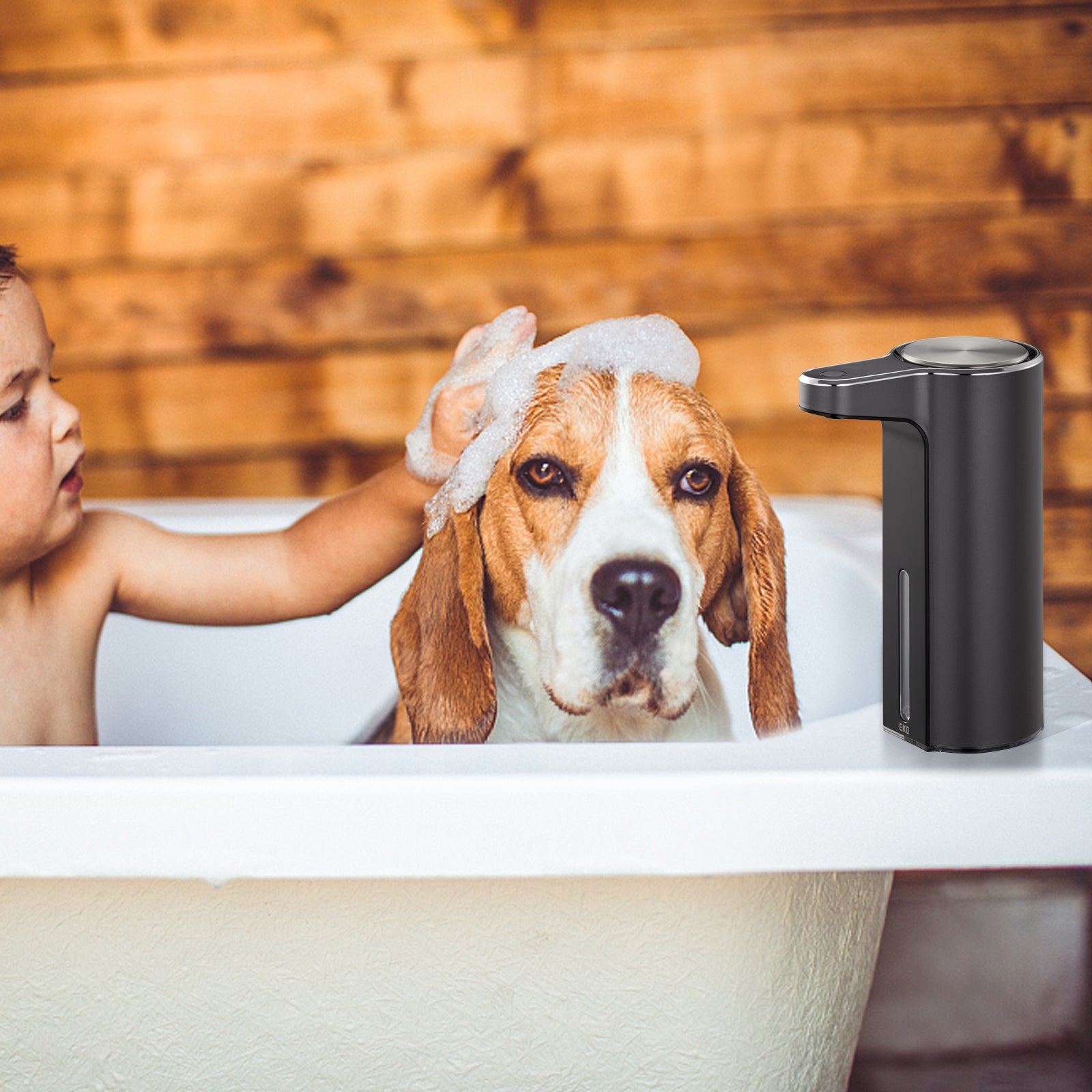 EKO Aroma Smart Liquid Soap Dispenser - Dark Gray – Safe for Kids &amp; Pets