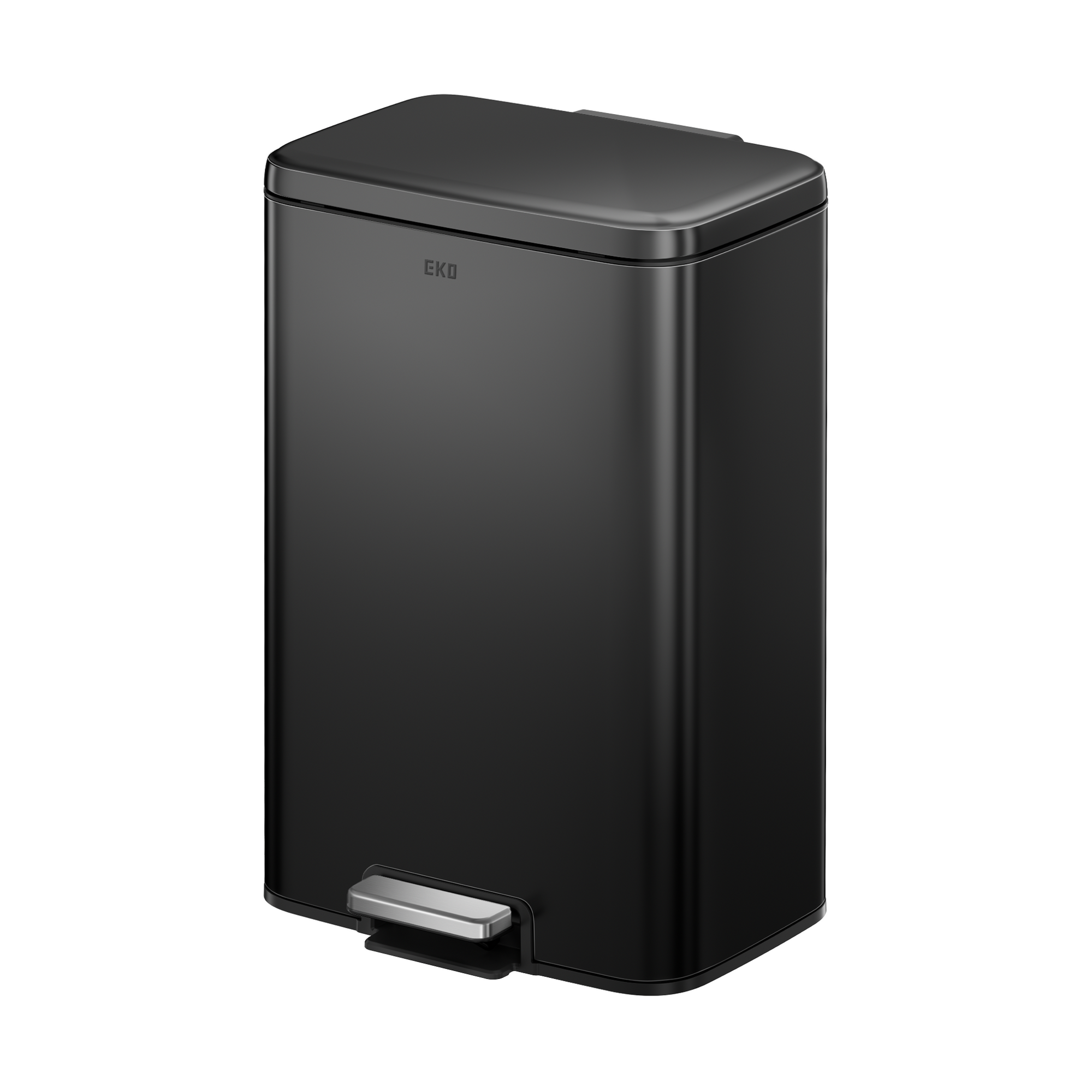 Maxwell Step On Foot Pedal Trash Can, 13.2 Gallon/50L Matte Black Steel