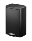 Maxwell Step On Foot Pedal Trash Can, 13.2 Gallon/50L Matte Black Steel