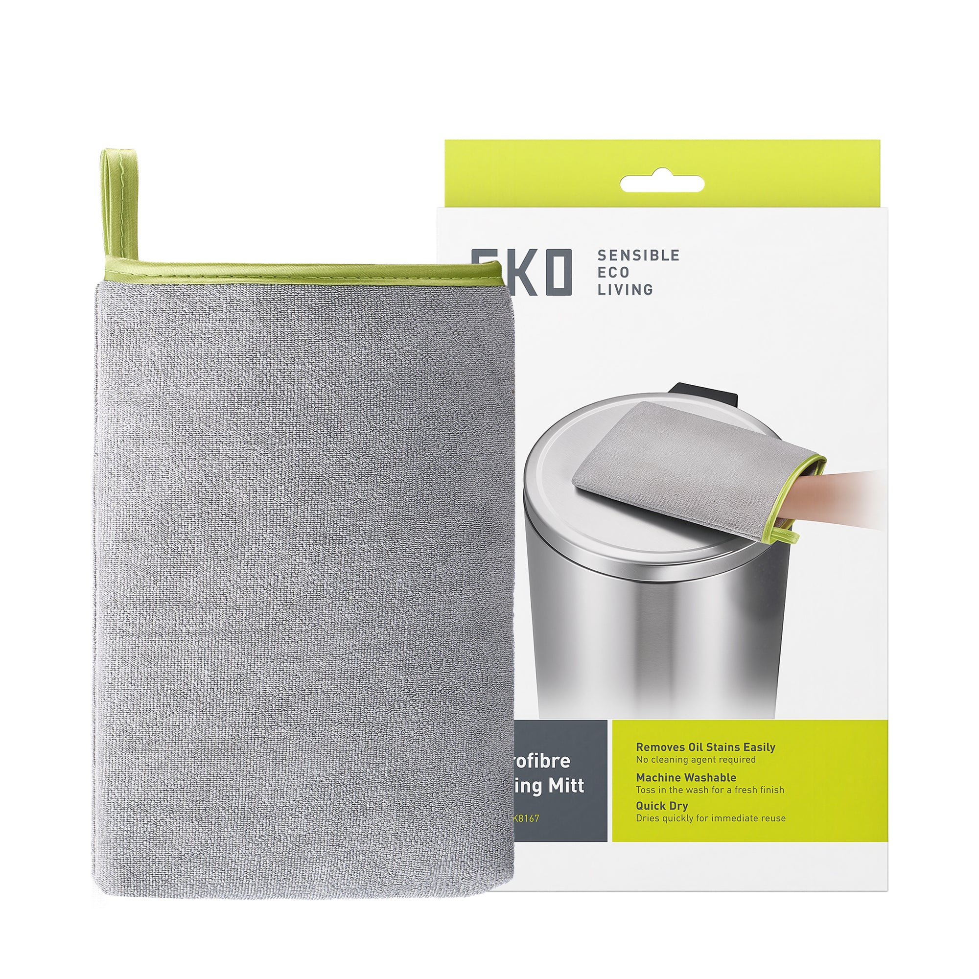 EKO Microfiber Cleaning Mitt for Stainless Steel 