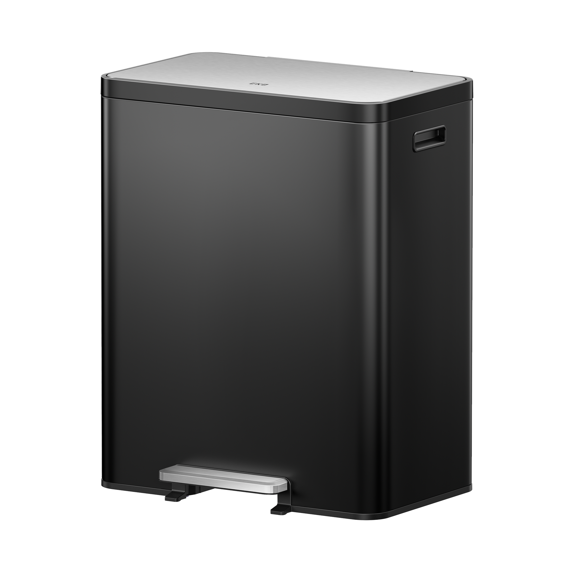 EcoCasa II Step Recycling Can - Dual Compartment 36L+24L-Matte Black
