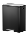 EcoCasa II Step Recycling Can - Dual Compartment 36L+24L-Matte Black