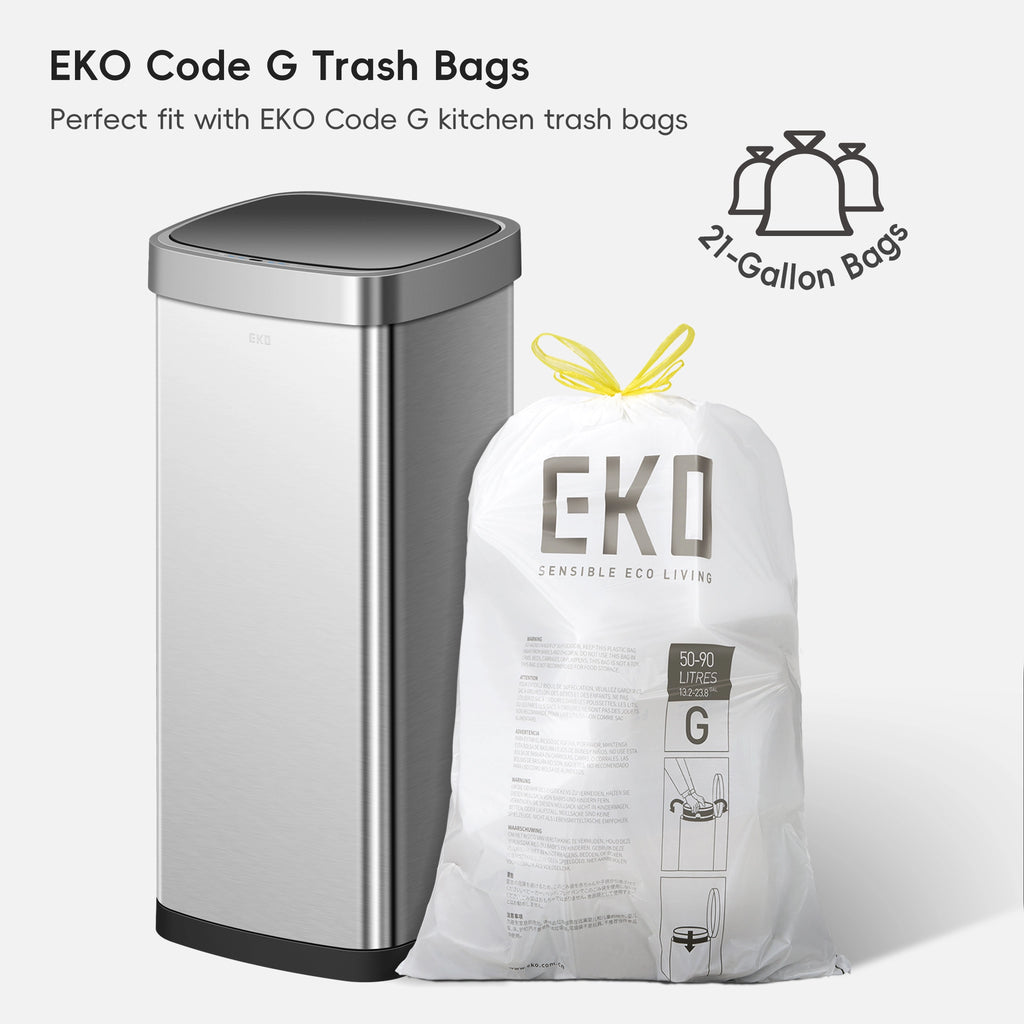 Ecosmart Motion Sensor Square Trash Can Stainless Steel 80 L / 21.1 Gal
