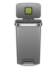 EKO HANA 45L/ 11.9 Gallon Plastic Resin Step Kitchen Trash Can-Gray