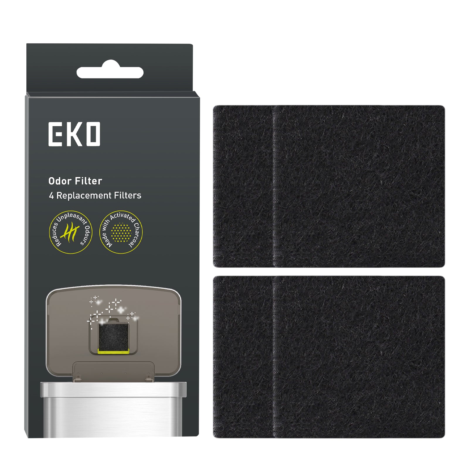 EKO Odor Filter Refills for Trash Can and Compost Bin