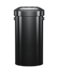 Urban Round Open Top Can Commercial 90L / 23.7 Gal - Black Stainless Steel