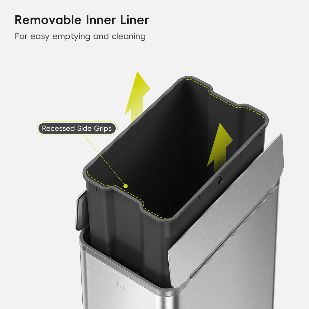 X-Wing Slim Step Trash Can with Dual Wing Lid 50 L / 13.2 Gal