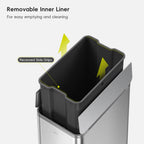 X-Wing Slim Step Trash Can with Dual Wing Lid 50 L / 13.2 Gal