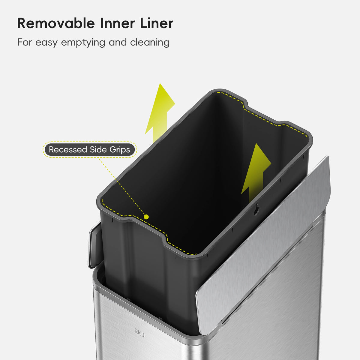 X-Wing Slim Step Trash Can with Dual Wing Lid 50 L / 13.2 Gal