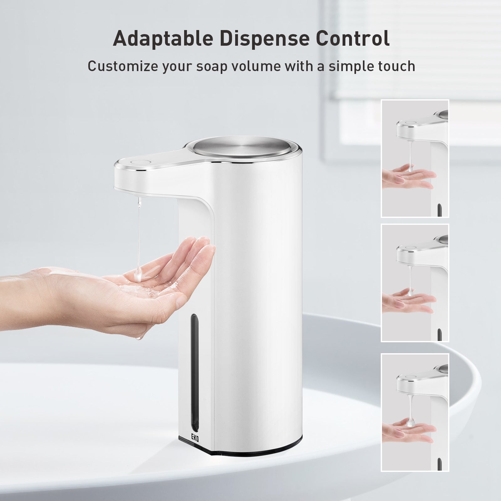 EKO Aroma Smart Liquid Soap Dispenser - White – Adaptable Dispense Control