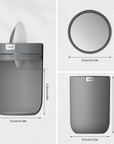 Fandy Table Bin with Swing-Top Lid - Grey 2.2L / 0.58 Gal
