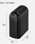 Astro Slim Sensor Trash Can with Butterfly Lid 10 L / 2.6 Gal
