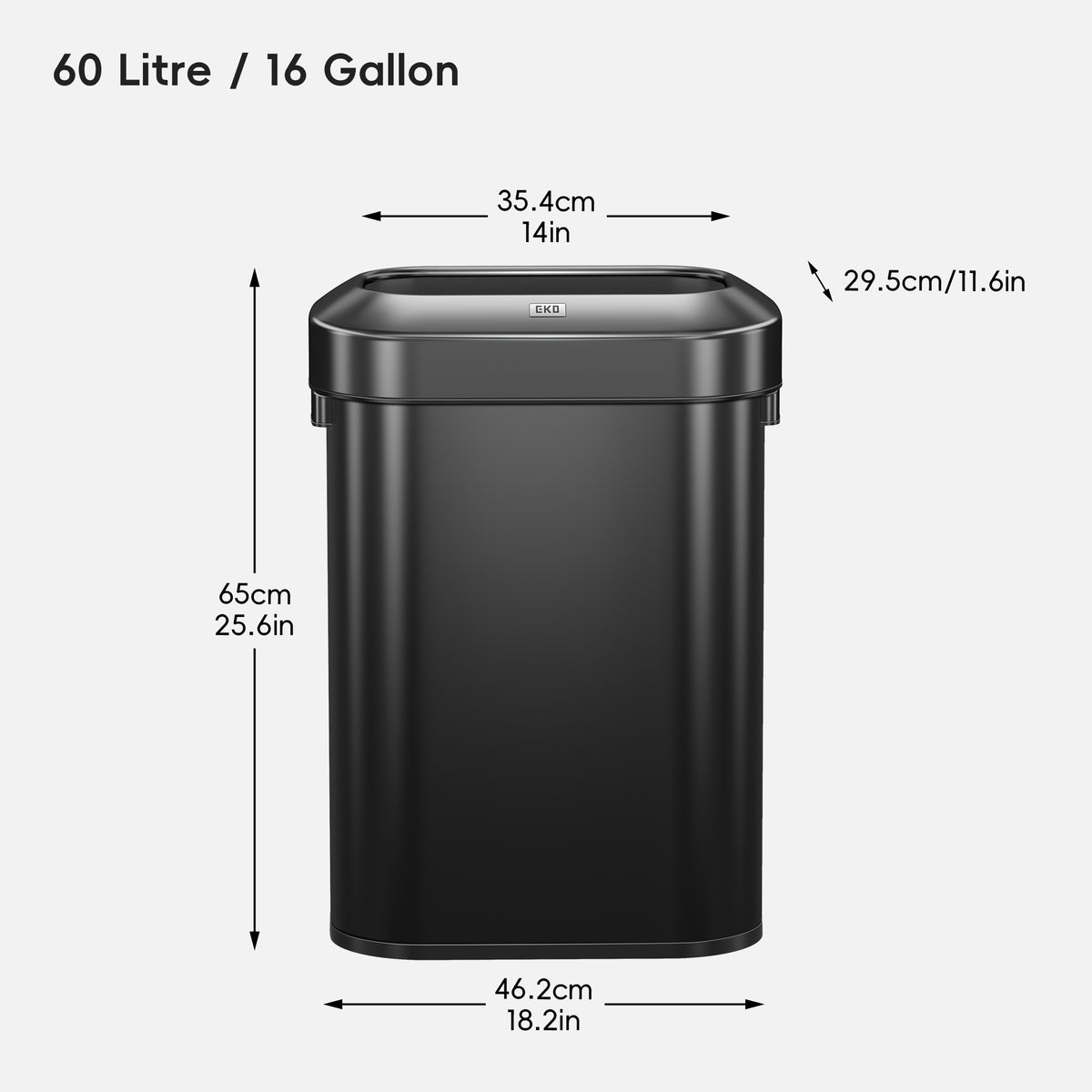 Urban Slim Open Top Commercial Trash Can, Stainless Steel